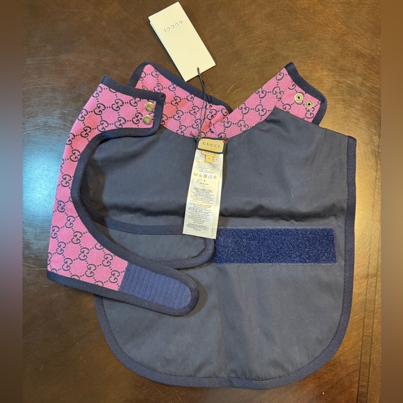 New Authentic Gucci Pink GG Logo Dog Trench Coat - Picture 14 of 16